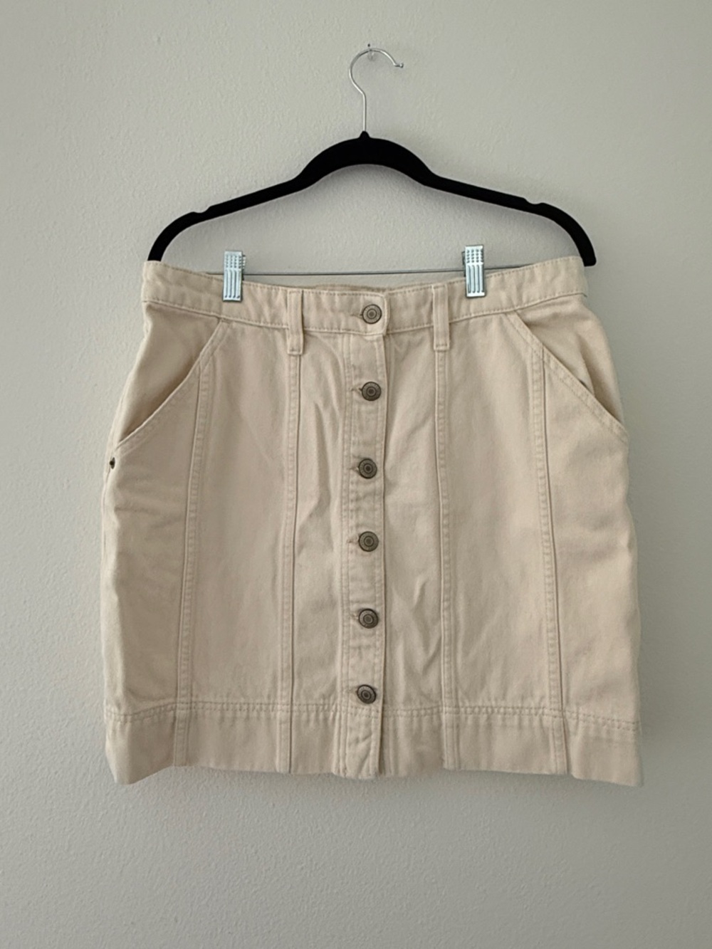 Lauren Ralph Lauren Women's Cream Button-Front Skirt size 10